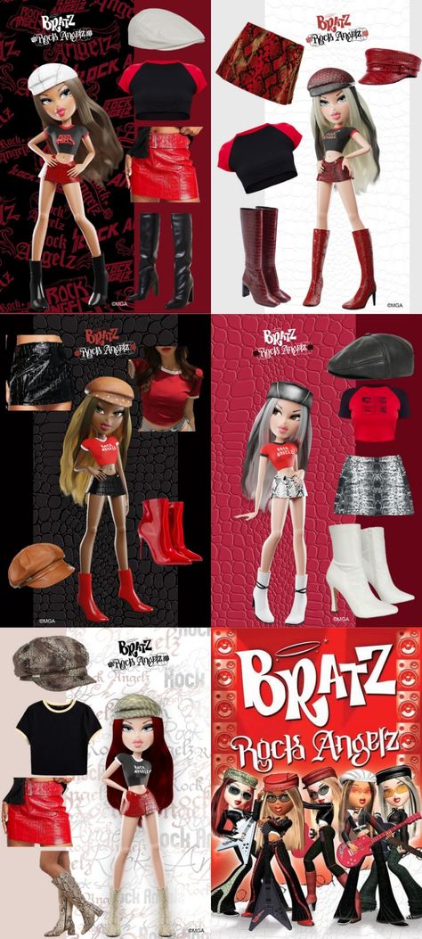 Brats Clothes Aesthetic, Iconic Barbie Halloween Outfits, Bratz Costume Inspiration, Bratz Movies Outfits, Bratz Doll Fashion Outfits, Sasha Inspired Outfits Bratz, Bratz Outfits Yasmin, Brats Vs Barbie Outfits, Sasha Bratz Outfits Halloween