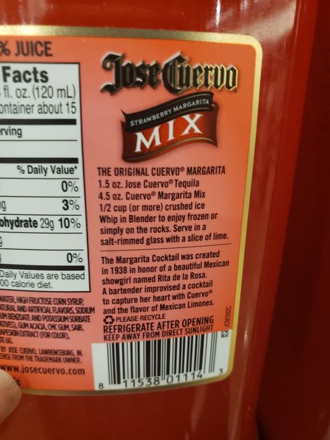 Alcoholic Drinks, Jose Cuervo Margarita, Margarita Mix, Strawberry Margarita, Alcohol Drinks, Crushed Ice, Party Drinks, Non Alcoholic, Juice