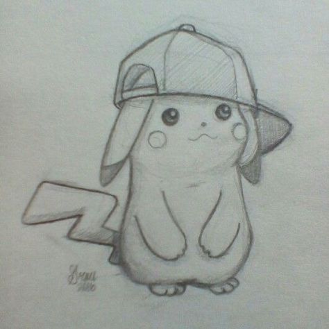 Pokemon Character Drawing, Drawing Ideas Easy Pokemon, Drawing Ideas Pikachu, Super Easy Sketches, Character Easy Drawings, Pokemon Sketches Easy, Easy But Cute Drawings, Pokémon Drawing Ideas, Pokemon Art Draw Pencil