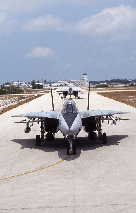 US Navy Grumman Tomcats of VX-9 'The Vampires' at Key West 2004. The F-14 Tomcat... awesome bird but a real pain to work on!