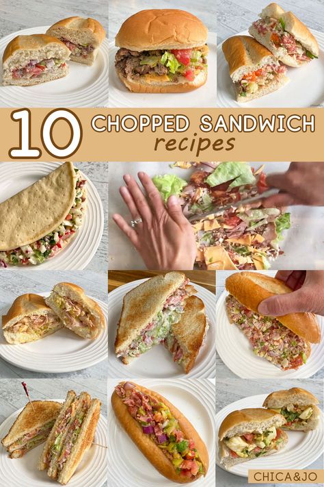 Chopped Sandwich, Italian Sandwich Recipes, Sandwhich Recipes, Best Sandwich Recipes, Chopped Cheese, Italian Sub, Italian Sandwich, Cold Sandwiches, Meat Sandwich