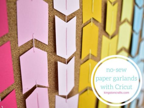 Learn how to use your Cricut machine to turn a few sheets of cardstock and some embroidery floss into the perfect no-sew paper garland! Even though I LOVE crafting, sometimes, I just want to make a simple project that is cute and that can be completed within an evening. If you have a Cricut machine, then you know that this dream of ''simple crafting'' is possible!I use my Cricut machine to make so many projects throughout the year because it can really cut down on certain crafting st… Sew Paper, Paper Garlands, Drafting Table, Custom Stencils, Table Makeover, Paper Garland, No Sew, 60 Minutes, Diy Party Decorations