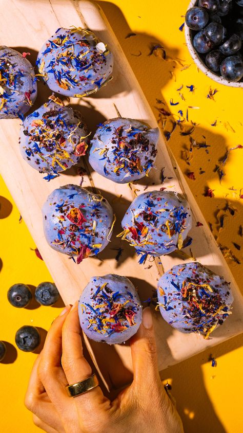 Blueberry Bliss Balls — BLUSH Meet The Source Bliss Balls, Blueberry Bliss Balls, Blueberry Balls, Vegan Bliss Balls, Vegan Balls, Fire Food, Healthy Blueberry, Easy Eat, Using Instagram