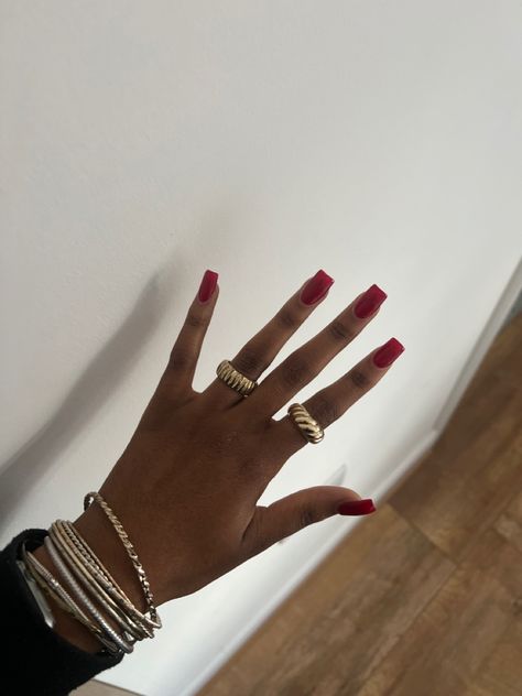 #Rednails + mixed metals Shellac Nail Colors, Shellac Nails, Nail Inspiration, Mixed Metals, Red Nails, Nails Inspiration, Nail Colors, Nails, Color