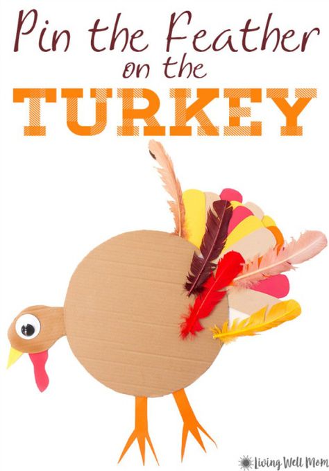 Here’s fun twist on a classic party game - the whole family will love this Thanksgiving version - Pin the Tail / Feather on the Turkey! Thanksgiving School Party, Thanksgiving Games For Kids, Pin The Tail, Thanksgiving Kindergarten, Thanksgiving School, Thanksgiving Preschool, Classic Party, Diy Thanksgiving, Thanksgiving Theme