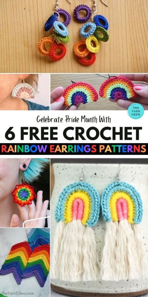 Crochet Pride Accessories, Lgbtq Crochet Ideas, Pride Month Crochet, Pride Crochet Ideas, Crochet Pride Patterns, Pride Crochet Patterns, Pride Knitting, Pride Crochet, Pride Ideas