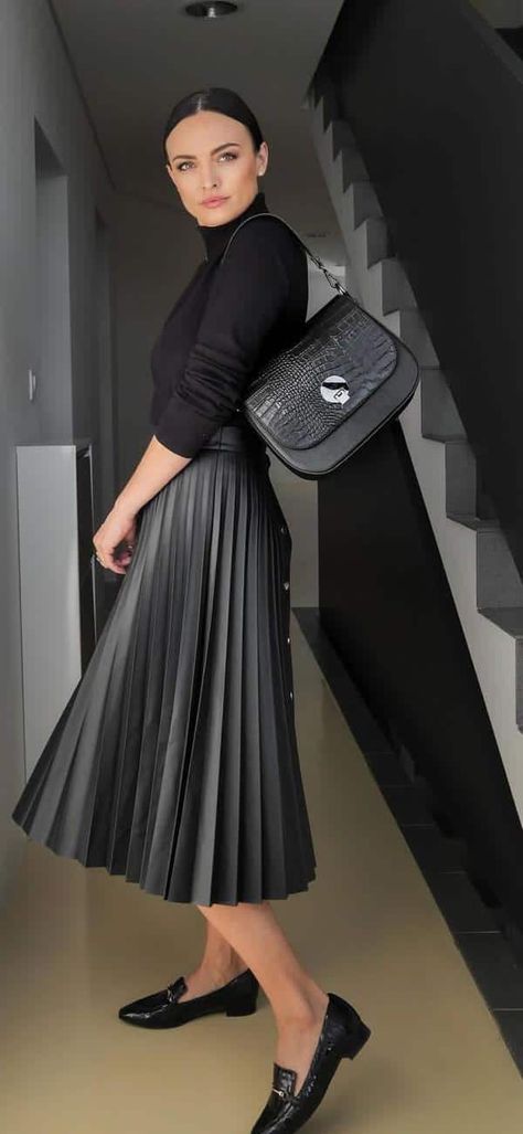 Formal Dress With Loafers, Loafer Skirt Outfit, Cubby Fashion, Loafers And Dress Outfit, Dress And Loafers Outfit, Black Loafer Outfits Women, Loafers With Dress, Loafer Outfits Women, Dress With Loafers