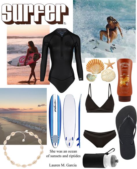 surfer style 🏄🏻‍♀️ outfit ideas | Since I surf and surf season has began I new i had to do this challenge!💙🌊✨🏄🏻‍♀️ 🏄‍♂️ 🏄 Surf Outfit Women, Surfer Style Outfits, Surfer Outfit, Outer Banks Outfits, Collage Outfits, Outfit Polyvore, Hawaiian Tropic, Surfer Style, Surf Outfit