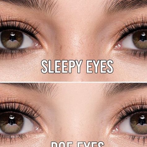 Sleepy Eyes Eyeliner Tutorial, Sleepy Doe Eyes, Doe And Siren Eyes, Sleepy Eyeliner, Doe Eyes Vs Siren Eyes, Sleepy Eyes Makeup, Siren Eyes, Beauty App, Makeup To Try