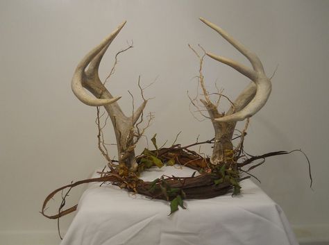 Deer antler wreath