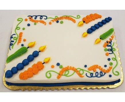 Buttercream Sheet Cake Design, Cartoon Sheet Cake, Basic Sheet Cake Designs, Cute Sheet Cake Designs, Everyday Cake Decorating Ideas, Fall Themed Sheet Cakes, Generic Birthday Cake, Sheet Cake Decorating Ideas Birthday Men, Simple Sheet Cake Decorating