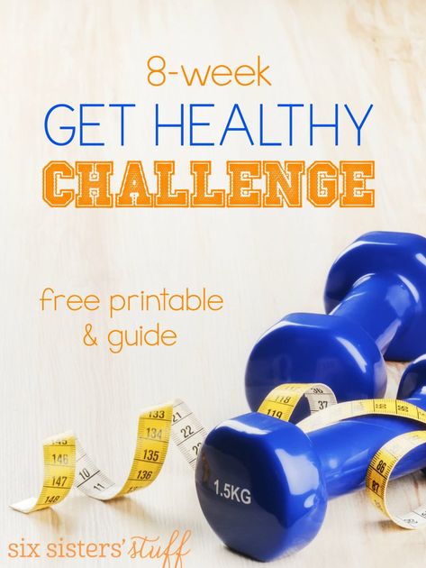 Free 8-Week Get Healthy Challenge | Six Sisters' Stuff Get Healthy Challenge, Healthy Challenge, Family Workout, Cookbook Club, 8 Week Challenge, Six Sisters, Challenges To Do, Health Guru, Week Challenge