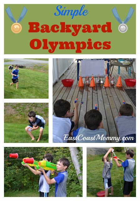 Fun way to celebrate the summer Olympics! Olympics Food, Backyard Olympics, Olympic Party Games, Summer Olympics Party, Summer Olympics Activities, Vbs Olympics, Preschool Olympics, Olympic Theme Party, Olympic Games For Kids