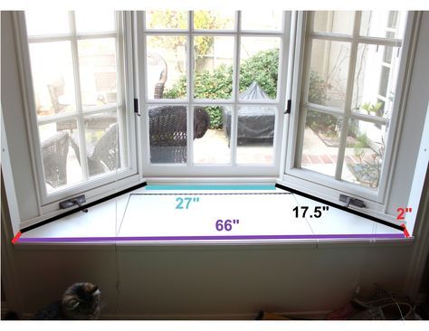 How to measure for a bay window seat cushion Bay Window Seat Ideas, Seat Cushions Diy, Bay Window Seat Cushion, Bay Window Benches, Bay Window Design, Bay Window Cushion, Bay Window Treatments, Kitchen Bay Window, Window Seating