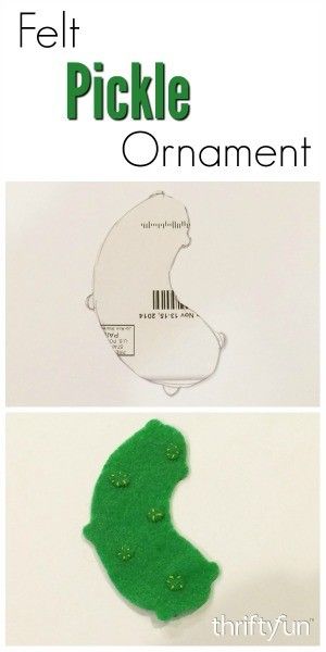 This is a guide about making a felt pickle ornament. According to some, finding the pickle ornament results in a special gift from St. Nick. Here is an easy to make felt version. Felt Pickle, Christmas Pickle Ornament, Fleece Crafts, Pickle Ornament, Christmas In Germany, Christmas Pickle, Easy Christmas Ornaments, Homeschool Crafts, Ornament Template