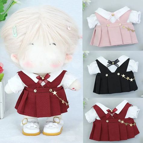 3.01US $ 14% OFF|Doll String|20cm Doll Clothes Set - Unisex Cotton Stuffed Doll Uniform Suit Clothes T Shirt, Stuffed Dolls, Cotton Doll, Mini Clothes, Clothes Set, T Shirt And Shorts, Dress Suits, Plush Dolls, Princess Dress