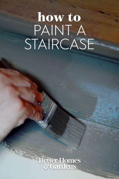 Painted Staircase Railing, Refinish Staircase, Painting Wooden Stairs, Staircase Banister Ideas, Stained Staircase, Painted Wood Stairs, Stairs Decor Ideas, Paint Stairs, Painted Stair Railings