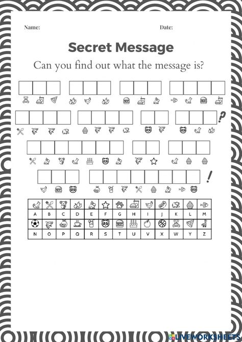 Scrabble Spelling Worksheet, Secret Messages Code, Code Breakers For Kids, Secret Code Worksheet, Puzzle Worksheet, Code Secret, Critical Thinking Activities, Spelling Worksheets, Coded Message