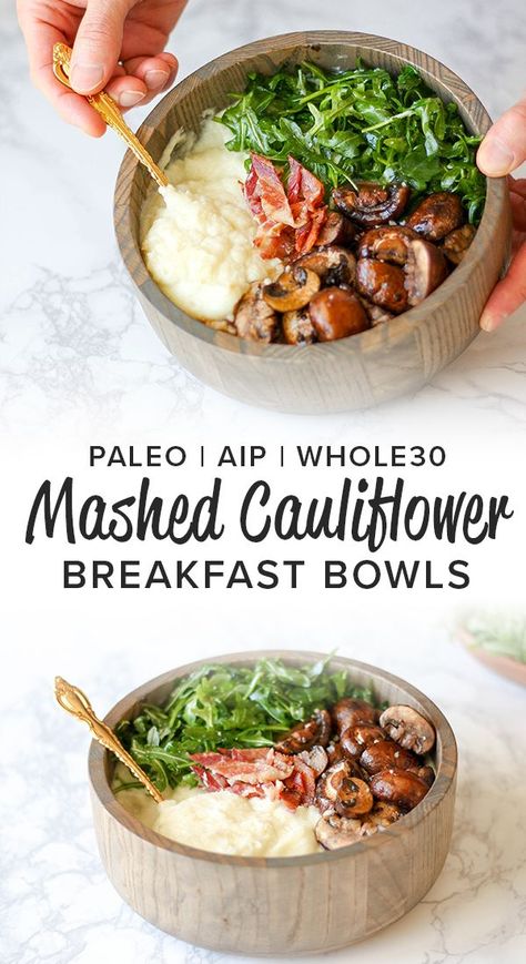 Cauliflower Breakfast, Aip Breakfast, Menu Sarapan Sehat, Whole 30 Breakfast, Boiled Egg Diet Plan, Resep Diet, Food Bowls, Inflammatory Diet, Autoimmune Protocol