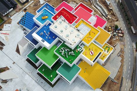 Go Forth: A Massive LEGO Center Now Exists in Denmark - Core77 Billund Denmark, Green Concept, Big Architects, Danish Architecture, Big Lego, Bjarke Ingels, Colorful Places, Living Modern, Lego Architecture