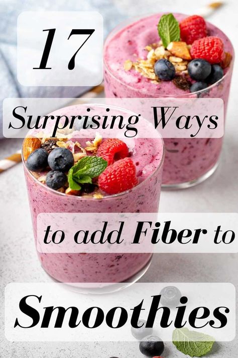 Discover 17 tantalizing ways to supercharge your smoothies with fiber-rich ingredients and promote a satiated feeling throughout the day. Enhance your digestion with a vibrant array of dietary fiber sources, carefully curated to aid digestion and support a healthy gut microbiome. Elevate your smoothie game with these wholesome additions, fueling your body and nurturing your overall well-being. Adding Fiber To Smoothies, Healthy Smoothie Add Ins, Smoothie Recipes High Fiber, Fiber Packed Smoothies, Fiber Rich Diet Plan, Fibre Smoothie Recipes, Smoothie Add Ins Healthy, Fiber Rich Smoothie, High Fiber Smoothies Breakfast