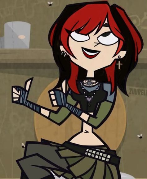 total drama island gwen red black hair icon Total Drama Island Gwen, Black Hair Icon, Red Black Hair, Red Hair Cartoon, Black Red Hair, Black Hair Aesthetic, Y2k Profile Picture, Hair Icon, Girls With Red Hair