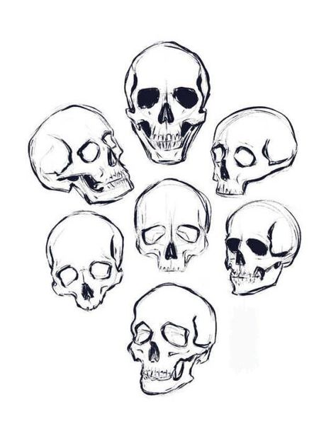 Skull Athestic, Anime Skull Drawing, Basic Skull Drawing, Skeleton Mask Drawing, Small Skull Drawing, Skull Art Reference, Skull Sketch Simple, How To Draw Skull, Skull Reference Drawing