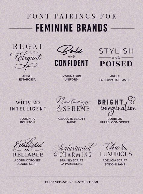 Fonts Design Shopify Font Pairings, Feminine Font Pairings, Elegant Font Pairings, Kid Fonts Free, Canva Creations, Feminine Font, Canva Hacks, Business Fonts, Canva Font