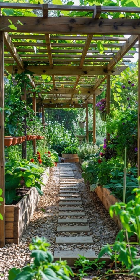 Home Exterior Garden Ideas, Organic Home Garden, Large Home Garden, Garden Design Before And After, New Garden Design, Raised Garden Beds Inspiration, Backyard With Garden Raised Beds, Raised Garden Bed Design Ideas, Raised Garden Beds With Rocks