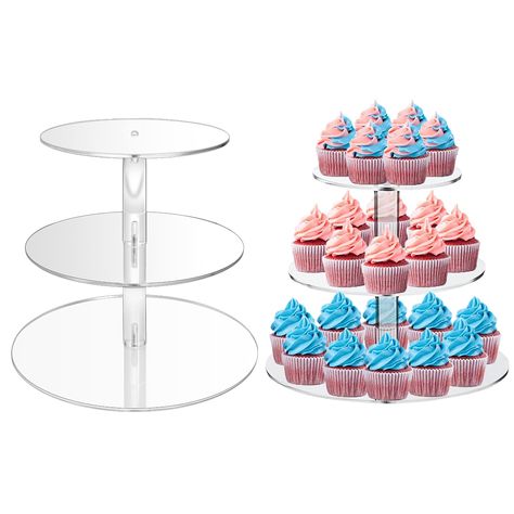 PRICES MAY VARY. 【3 Tier Round Cupcake Stand】The cupcake tower stand can be used with just 2 or 3 tiers, can holds about 17-25 cupcakes (varies depending on each cupcake size). Transparent cake display stand can also show your macarons, desserts, cookies, chocolates, donuts, candy, fruits to your friends or families 【Thickened Cupcake Holder】The castle cupcake stand is made of high quality Acrylic material with transparent color. Each cupcake tier with the thickness about 3mm, adds additional su Cupcake Holders For Weddings, Castle Cupcakes, Macaron Display, Candy Fruits, Acrylic Cake Stand, Transparent Cake, Cupcake Tier, Acrylic Cake Stands, Cake Tower