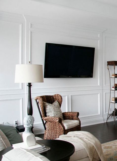 Bedroom Tv Wall, Wall Moulding, Traditional Light, Family Room Walls, Tv In Bedroom, Killarney, Trendy Living Rooms, Wall Molding, Living Room Tv Wall