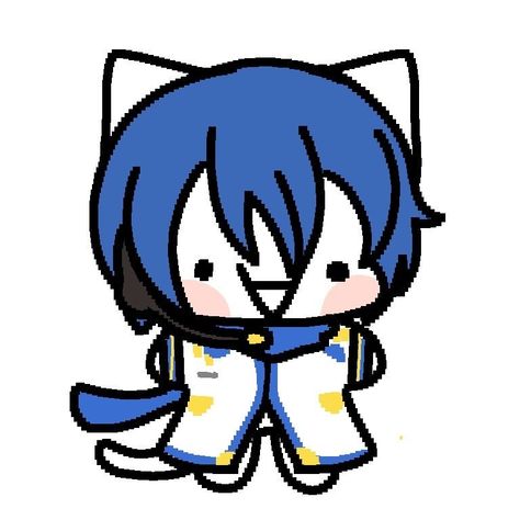 Kaito Vocaloid, Kaito Shion, Vocaloid Kaito, Vocaloid Funny, Chibi Cat, Vocaloid Characters, Cat Character, Cat Icon, I Have No Friends