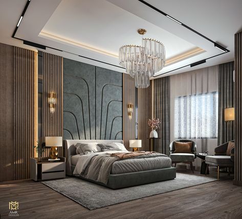 Bed Rooms Design Modern Interior Luxury, Bedroom 3d Design, Luxe Bedroom Design, 3d Bedroom Design, Hotel Room Design Bedrooms, Modern Luxury Bedroom Design, Bedroom Behance, Bungalow Interior, Stylish Bedroom Design