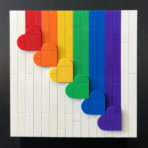 LEGO IDEAS - Build with Pride: Showcase Your Inspiring Colorful Creations Lego Rainbow, Lego Heart, Lego Dots, Lego Mosaic, Lego Ideas, Color Photo, Rainbow Design, New Design, Lego