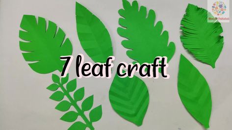 How To Make Leaves Out Of Paper, Paper Leaf Craft, Safari Crafts, Paper Flower Wall Hanging, Leaf Craft, Wall Hanging Ideas, Paper Leaf, Leaf Projects, Craft Flowers