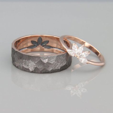 Marquise Wedding Ring, Marquise Diamond Engagement Ring, Diamond Wedding Rings Sets, Engagement Rings Marquise, Wedding Band Sets, Rose Gold Wedding, Gold Wedding Rings, Mens Wedding Rings, Engagement Ring Settings