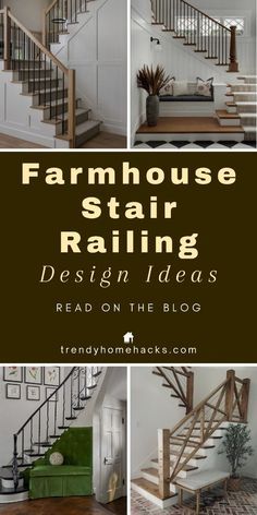 In this Trendy Home Hacks blog post, we uncover delightful combinations of wood and metal, nature-inspired motifs, and stained glass surprises. Also, find geometric patterns and minimalist stair railing options to elevate your stair beyond the ordinary.

Ready to transform your space with contemporary farmhouse railings? Click to read more and save this pin for later! Stair Railing Ideas Farmhouse, Updating Stairs, Stair Railings Farmhouse, Farmhouse Stair Railing, Diy Staircase Railing, Stairway Railing Ideas, Modern Farmhouse Staircase, Stair Railing Ideas, Indoor Stair Railing