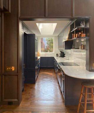 5 kitchen layouts you never thought to try (and why designers chose them) One Counter Kitchen Layout, Kitchen With 2 Doorways, Most Efficient Kitchen Layout, Challenging Kitchen Layout, Kitchen With Stove And Fridge On Same Wall, Wierd Kitchen Layout, Small Walk Through Kitchen, Kitchen Lay Out Ideas, 8x8 Kitchen Layout