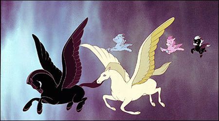 1940 Walt Disney's Fantasia, Pegasus Family, The Pastoral Symphony Disney Horses, Animation Disney, Fantasia Disney, Images Disney, Art Disney, Clip Arts, Disney Films, Classic Disney, Horse Art