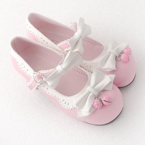 Dr Shoes, Bow Women, Kawaii Shoes, Princess Shoes, Low Heel Shoes, Buckle Shoes, Sweet Lolita, Pink Shoes, Kawaii Clothes