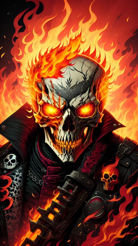 Ghost Rider - By TheTVTaster Ghost Rider Wallpapers, Ghost Rider Photos, Ghost Rider Drawing, Gost Rider, Rider Wallpaper, Ghost Rider Pictures, Ghost Rider Wallpaper, Ganesha Drawing, Power Wallpaper