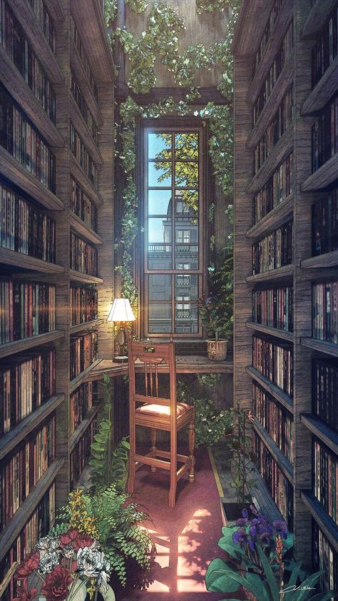 Empty Canvas, Library Aesthetic, Book Wallpaper, Fantasy Places, Fantasy Art Landscapes, 판타지 아트, Dreamy Art, Plant Art, Environment Concept Art