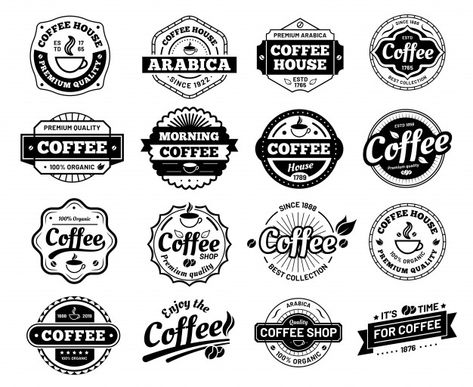 Cafe Logos, Coffee Stamps, Coffee Label, Coffee Vector, Coffee Logo, Vintage Cafe, Cafe Logo, Retro Logo, Name Logo