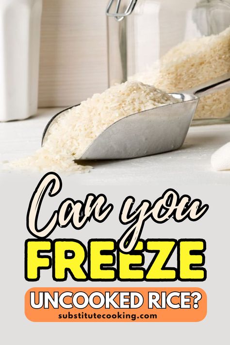 Here is a Food Recipes Freezing Rice, Freezing Recipes, Rice Substitute, Rice Storage, Kitchen Hack, Ultimate Kitchen, Save Food, Kitchen Hacks, Healthy Foods