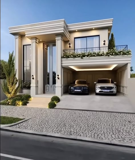 Unique Houses Exterior, Duplex Design, Modern Small House Design, Classic House Exterior, Best Modern House Design, Classic House Design, Modern Villa Design, Architect Design House, Modern Exterior House Designs