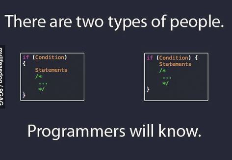 Sometimes, one of us will write the code, and the other will go in and "adjust" when editing, and so on and on...the battle continues. | #Programming #Humor Ingenieur Humor, Computer Science Humor, Computer Jokes, Programing Jokes, Coding Humor, Humour Geek, Coding Quotes, Programmer Jokes, Programming Humor