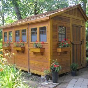 Outdoor Living Today Sunshed 8 ft. x 12 ft. Western Red Cedar Garden Shed SSGS812 at The Home Depot - Mobile #gardensheds Cedar Lap Siding, Cedar Garden, Wood Storage Sheds, Shed Kits, Cedar Siding, Backyard Shed, Potting Sheds, Wood Shed, Garden Sheds