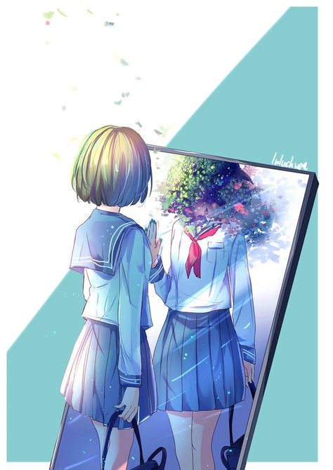 Mirror Drawings, Mirror Reflection, Noragami, Environmental Art, Art Anime, Pics Art, Anime Artwork, All Anime, Anime Scenery