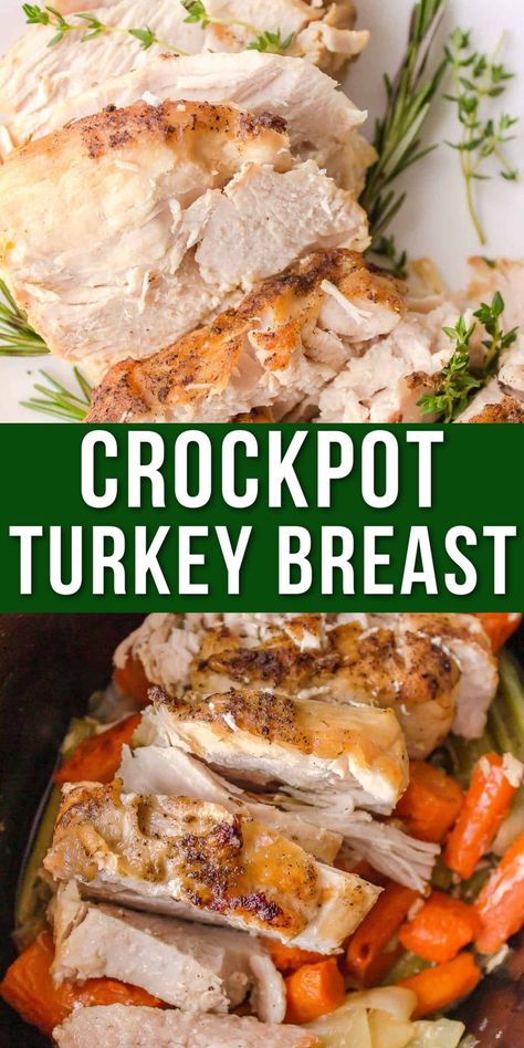 turkey in a crockpot Crock Pot Turkey Breast, Crockpot Turkey Breast, Turkey Cutlet Recipes, Turkey Tenderloin Recipes, Turkey Breast Crockpot, Turkey Crockpot Recipes, Cooking Turkey Breast, Turkey Cutlets, Slow Cooker Turkey Breast