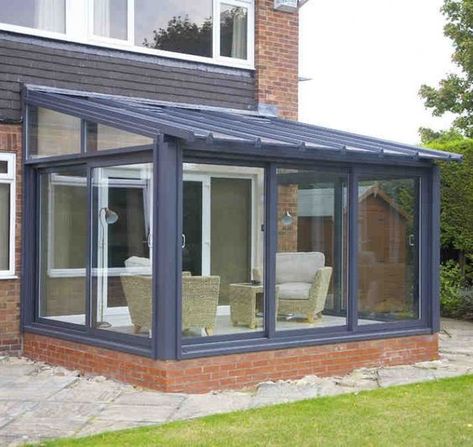 Small Conservatory Ideas, Sunroom Extension, Modern Sunroom, Small Conservatory, Lean To Conservatory, Design Per Patio, Curved Pergola, Conservatory Ideas, Conservatory Design